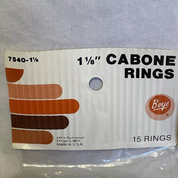 Boye Cabone Rings Two 15 Count Bags Size 1 1/8 Inches 7540 - Picture 3 of 6